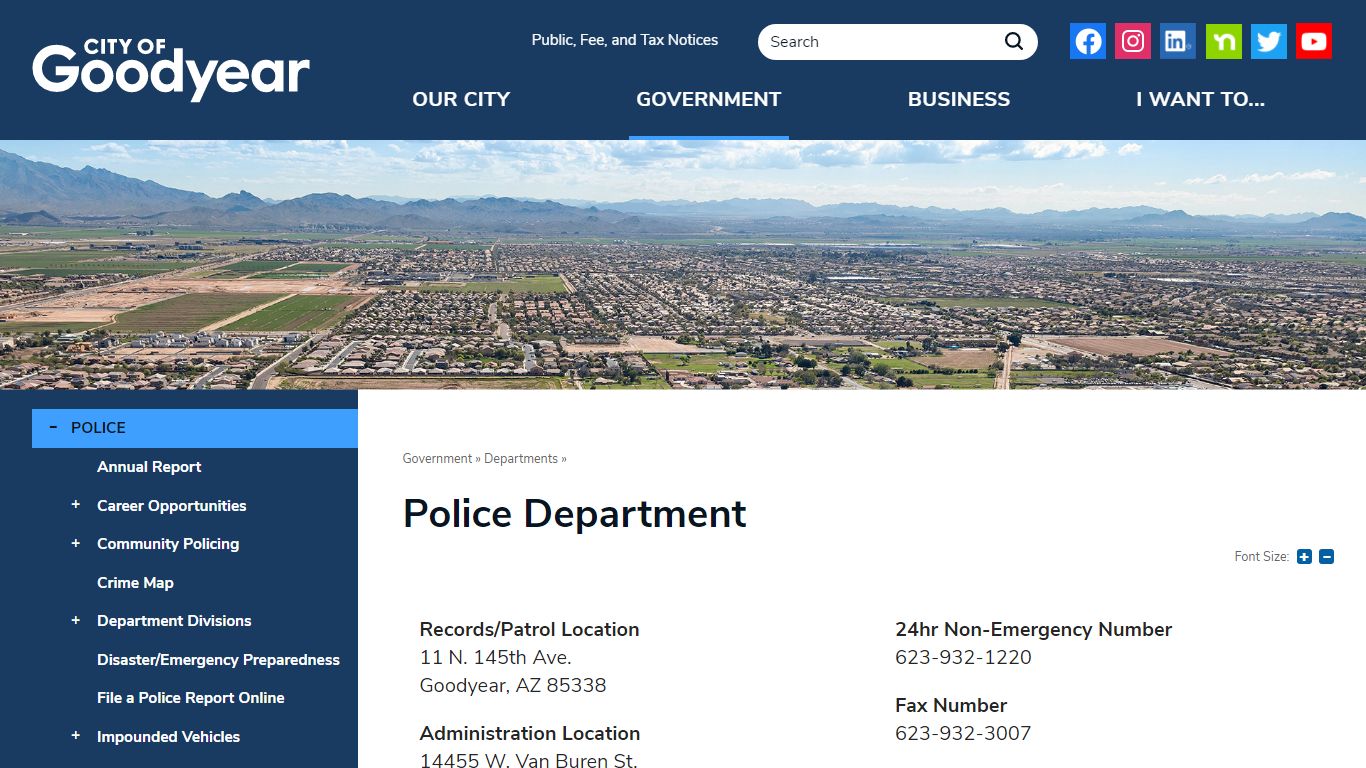 Police Department | City of Goodyear