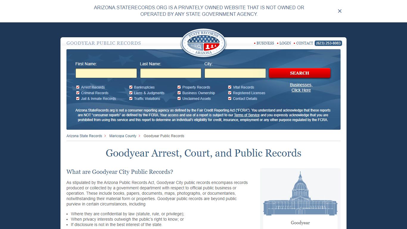 Goodyear Arrest and Public Records | Arizona.StateRecords.org